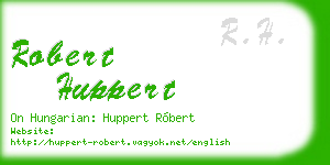 robert huppert business card